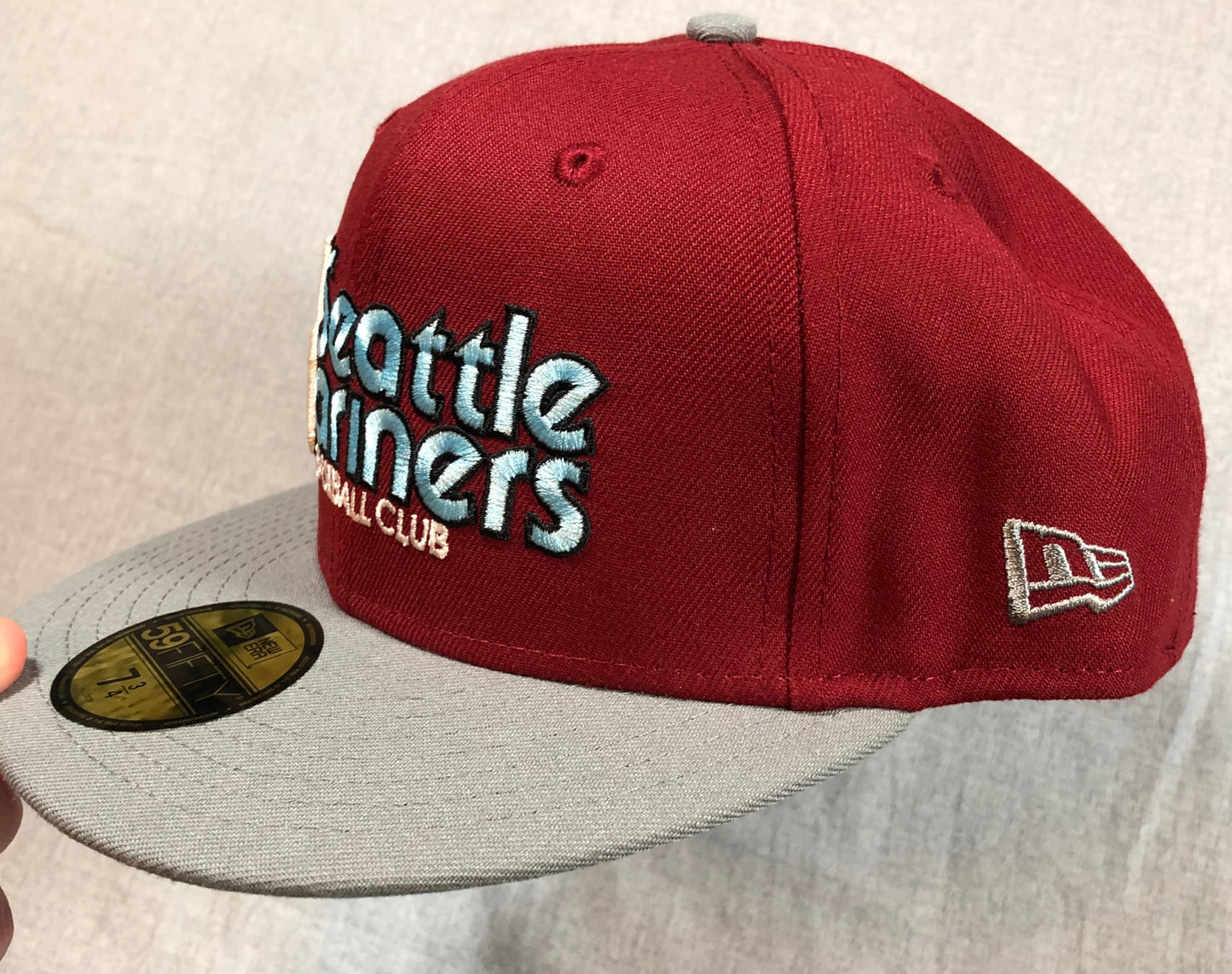 Seattle Mariners Hat Size 7 3/4 New Era MLB Brick Red 40th Anniversay Patch 59Fifty Fitted NEW