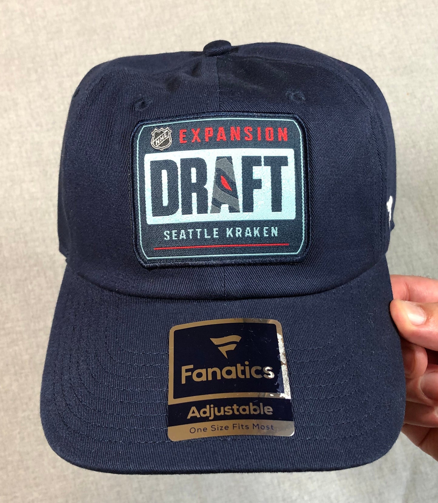 Seattle Kraken Hat Expansion Draft Fanatics Claspback Blue NEW