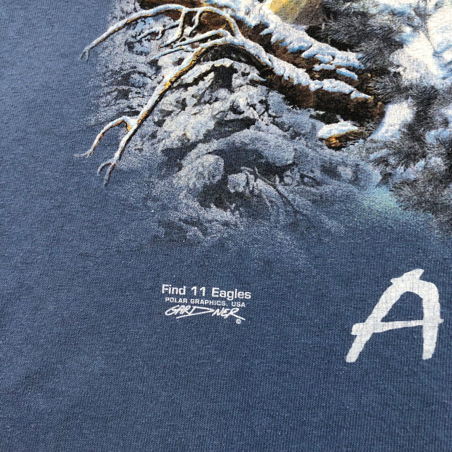 Alaska Eagles T Shirt Men XL Find 11 Hidden Eagles Graphic Print Vintage Y2K PREOWNED