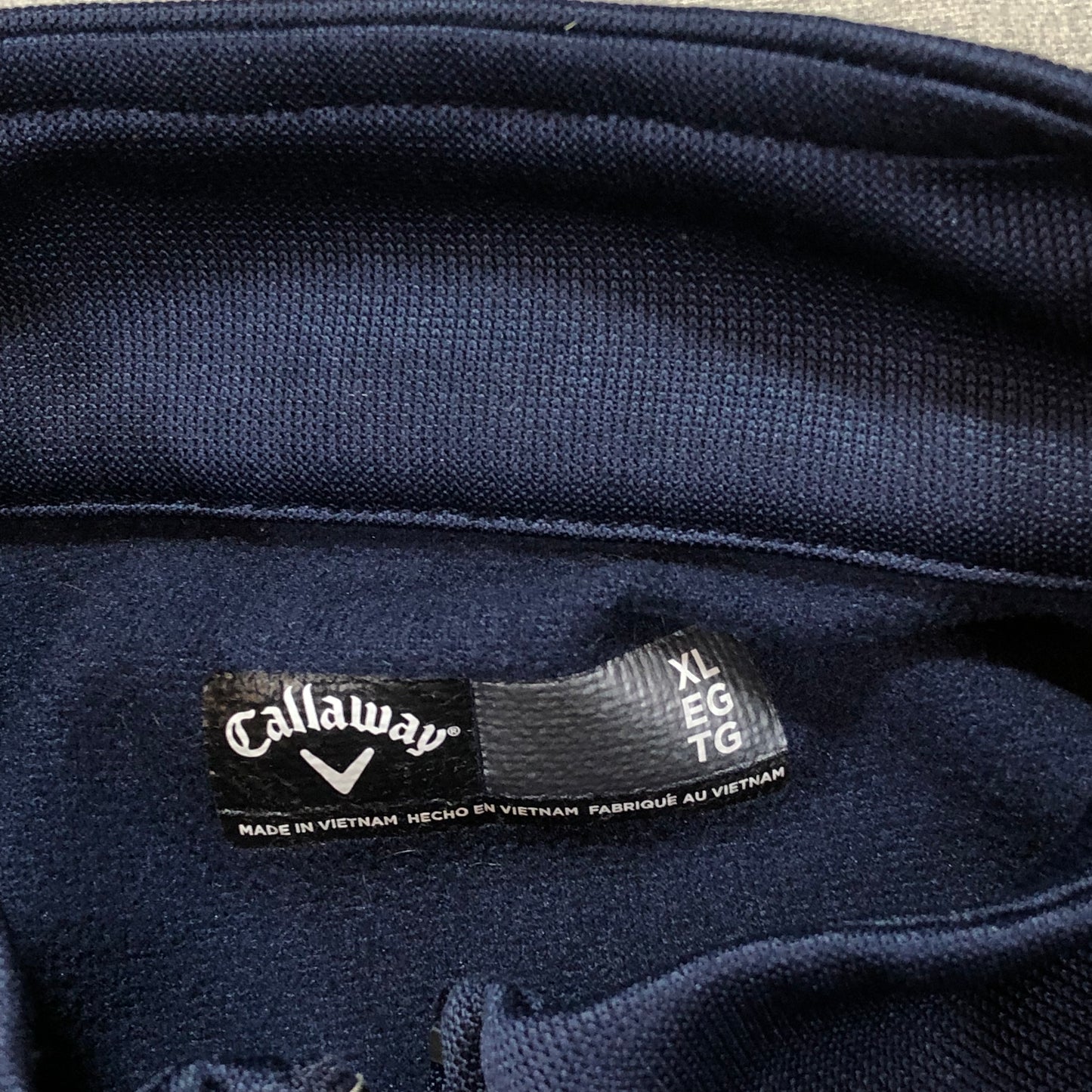 Calloway Pullover Men XL Blue 1/4 Zip Pullover Fleece Pockets Golf PREOWNED